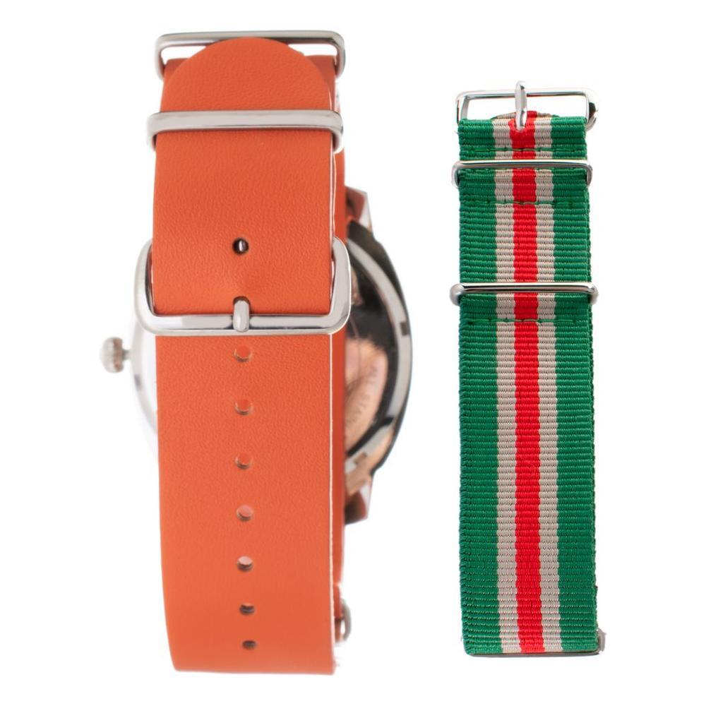 Folli Follie Orange Leather Dress Watch