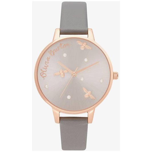 Olivia Burton Gray Artificial Leather Watch OBOB16PQ03AC