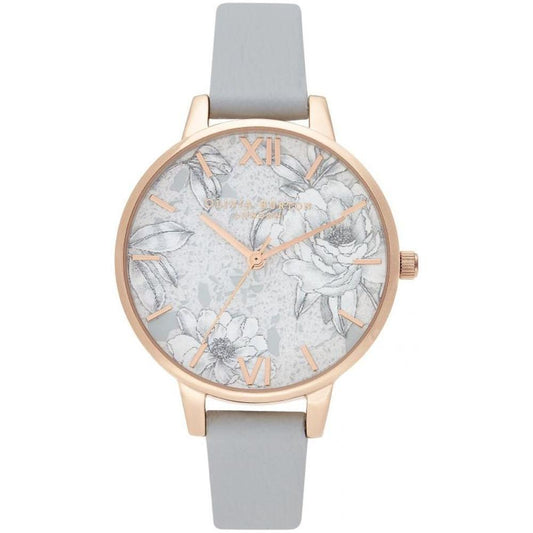 Olivia Burton Gray Artificial Leather Watch OBOB16TZ01AC
