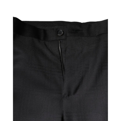 Dolce & Gabbana Black Wool Single Breasted Formal Suit