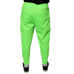Dolce & Gabbana Neon Green Polyester Cargo Jogger Sweatpants Pants