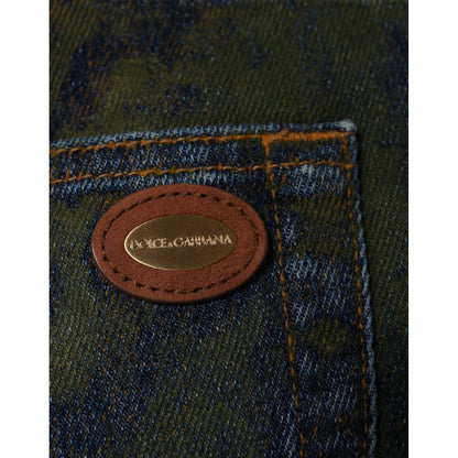 Dolce & Gabbana Blue Cotton Dye Slim Fit Men Denim Jeans