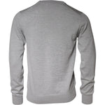 Dolce & Gabbana Light Gray Wool Crew Neck Pullover Sweater