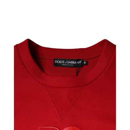 Dolce & Gabbana Maroon DG Logo Cotton Sweatshirt Sweater