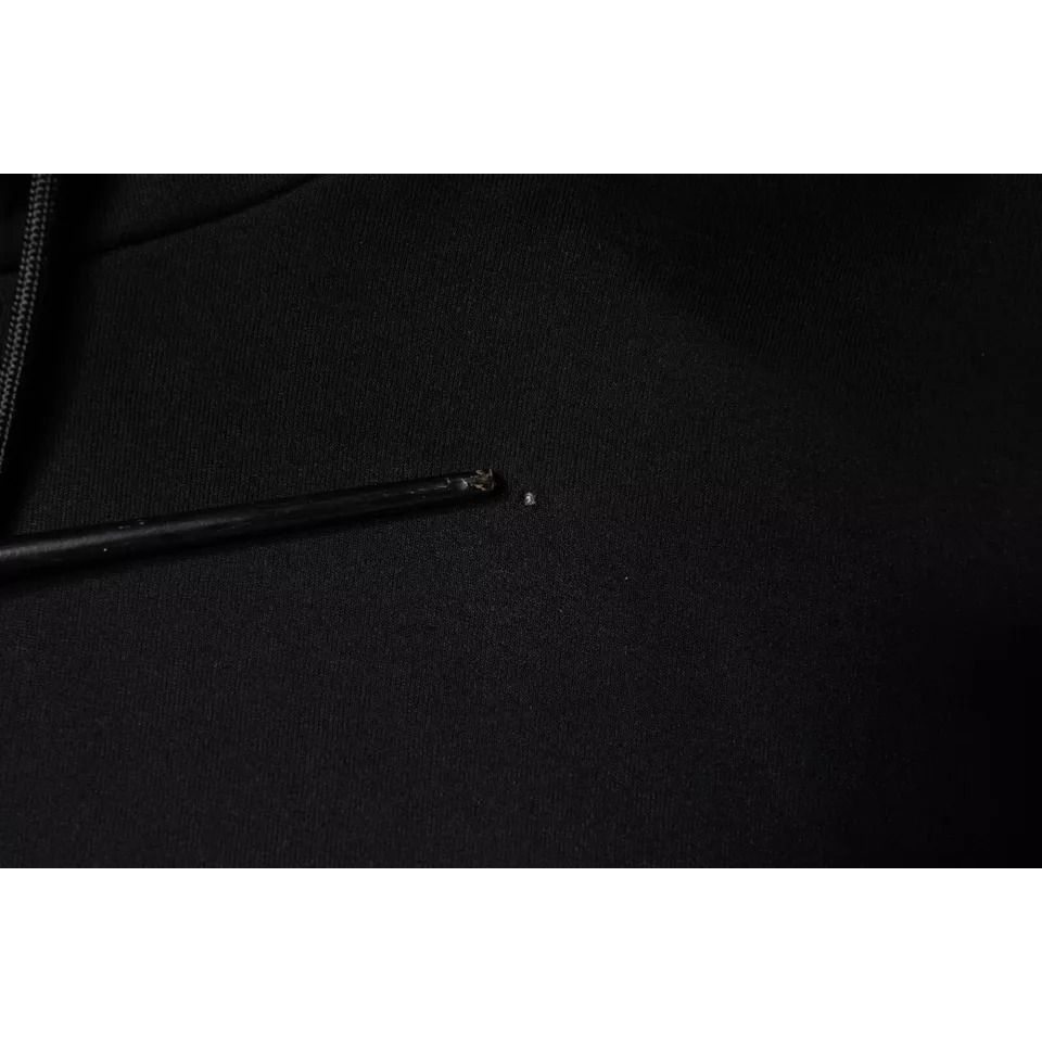 Dolce & Gabbana Black Camouflage Hooded Sweatshirt Sweater