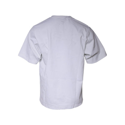 Dolce & Gabbana White Graphic Print Cotton Crew Neck T-shirt