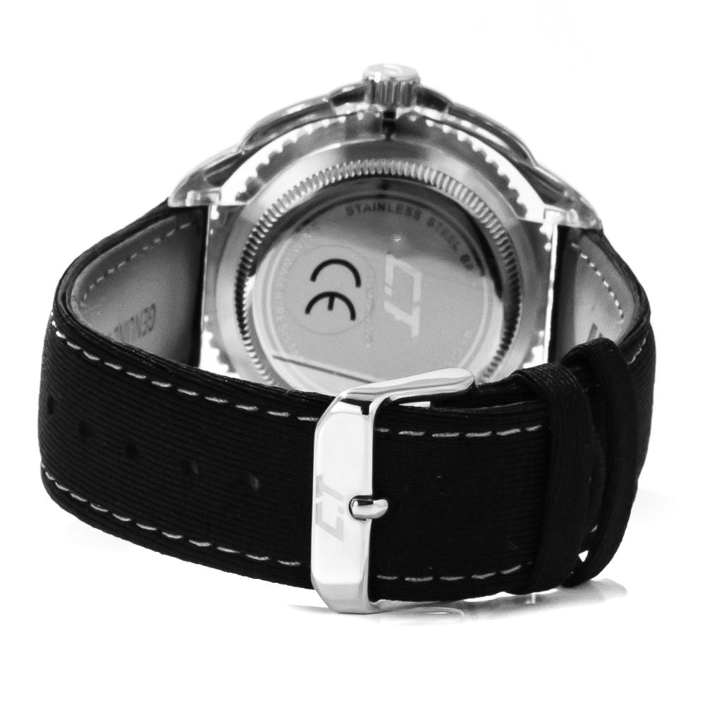 Chronotech Black Leather Watch CHCC6280L01AC