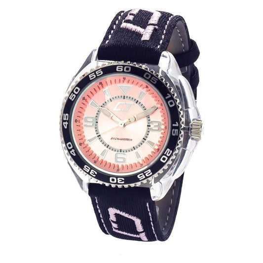 Chronotech Black Leather Watch CHCC6280L07AC