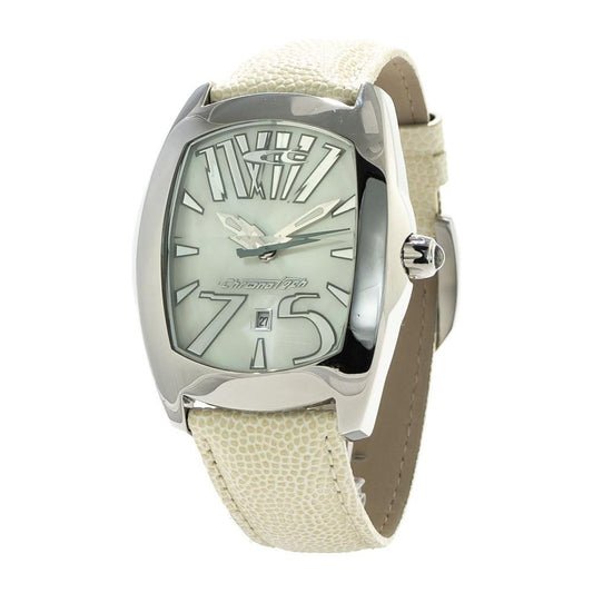 Chronotech White Leather Watch CHCT2039M20AC