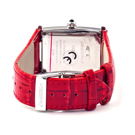 Chronotech Red Leather Watch CHCT7018M05AC