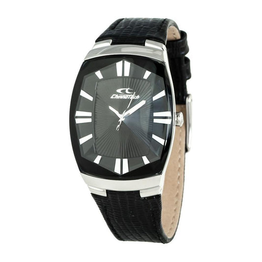 Chronotech Black Leather Watch CHCT7065M02AC