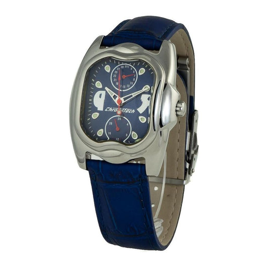 Chronotech Blue Leather Watch CHCT7220L03AC