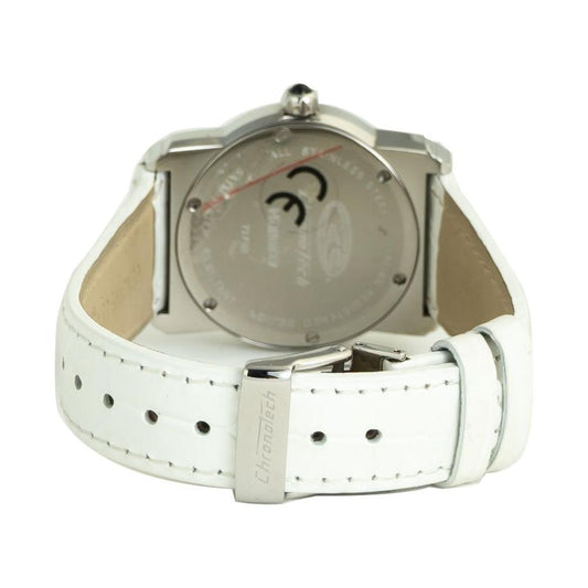 Chronotech White Leather Watch CHCT7279M06AC