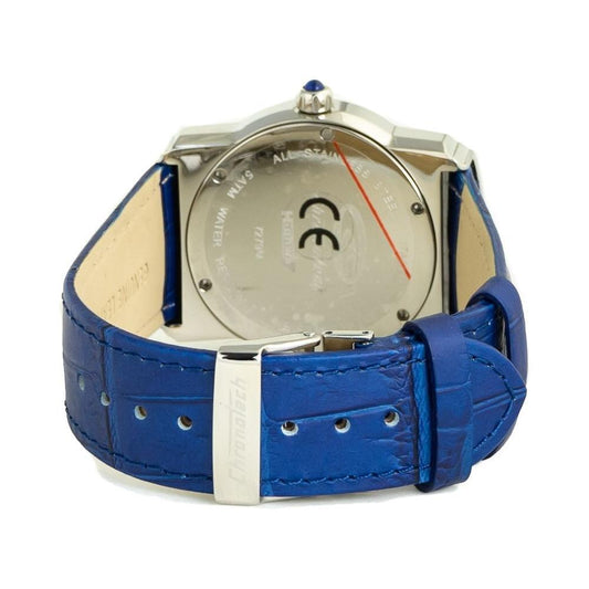 Chronotech Blue Leather Watch CHCT7279M09AC