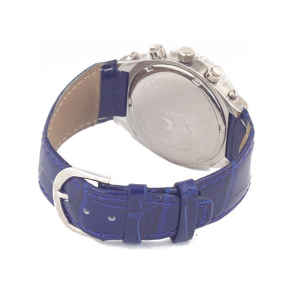 Chronotech Blue Leather Watch