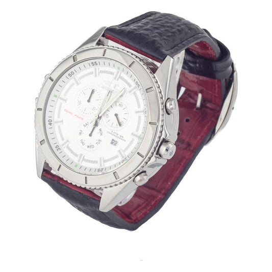 Chronotech Black Leather Watch CHCT7636M02AC