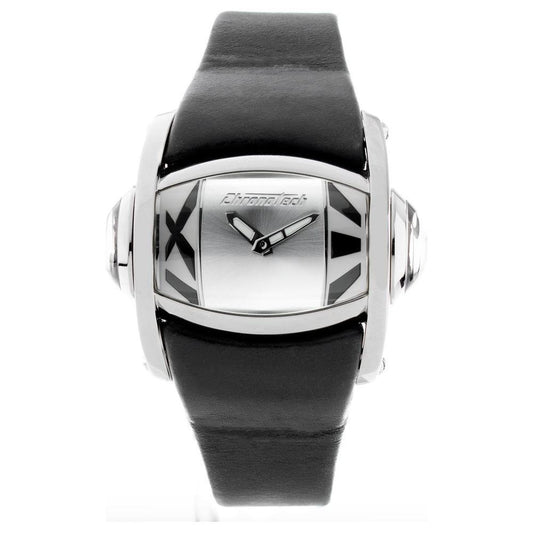 Chronotech Black Leather Watch CHCT7681M08AC