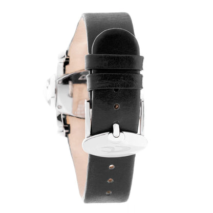 Chronotech Black Leather Dress Watch