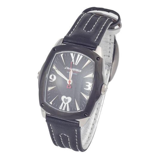 Chronotech Black Leather Watch CHCT7696M12AC