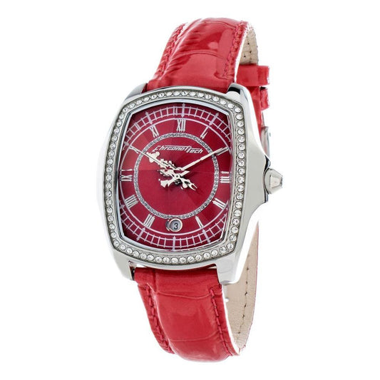 Chronotech Silver Leather Watch CHCT7896LS97AC