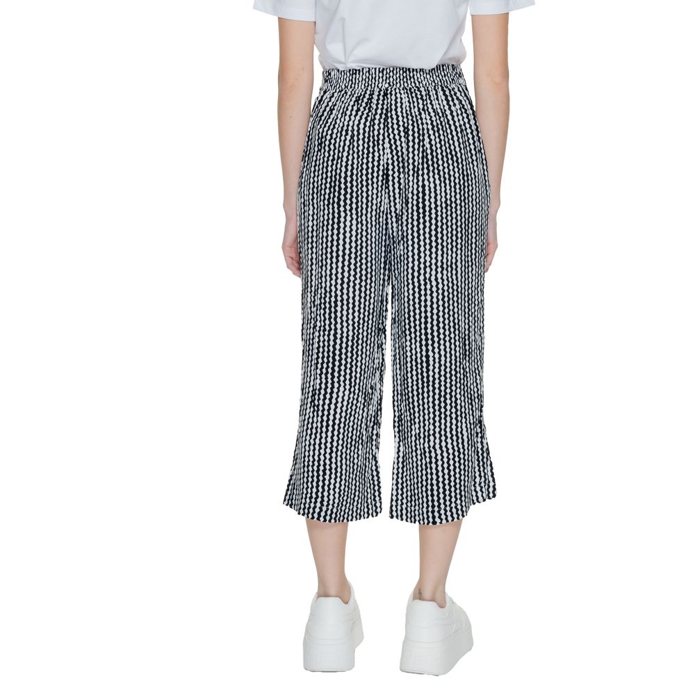 Only Black Viscose Cropped Pants