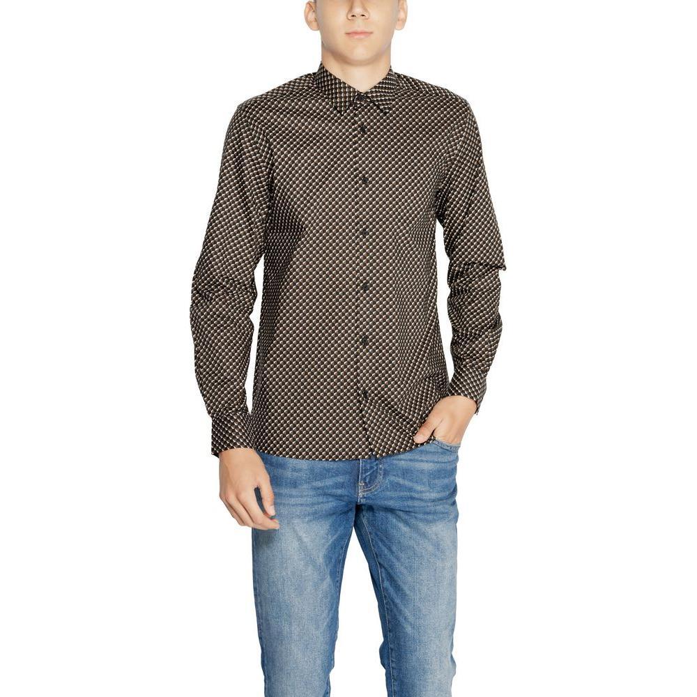 Antony Morato Brown Cotton Shirt AN-14637800140-IT46 | S