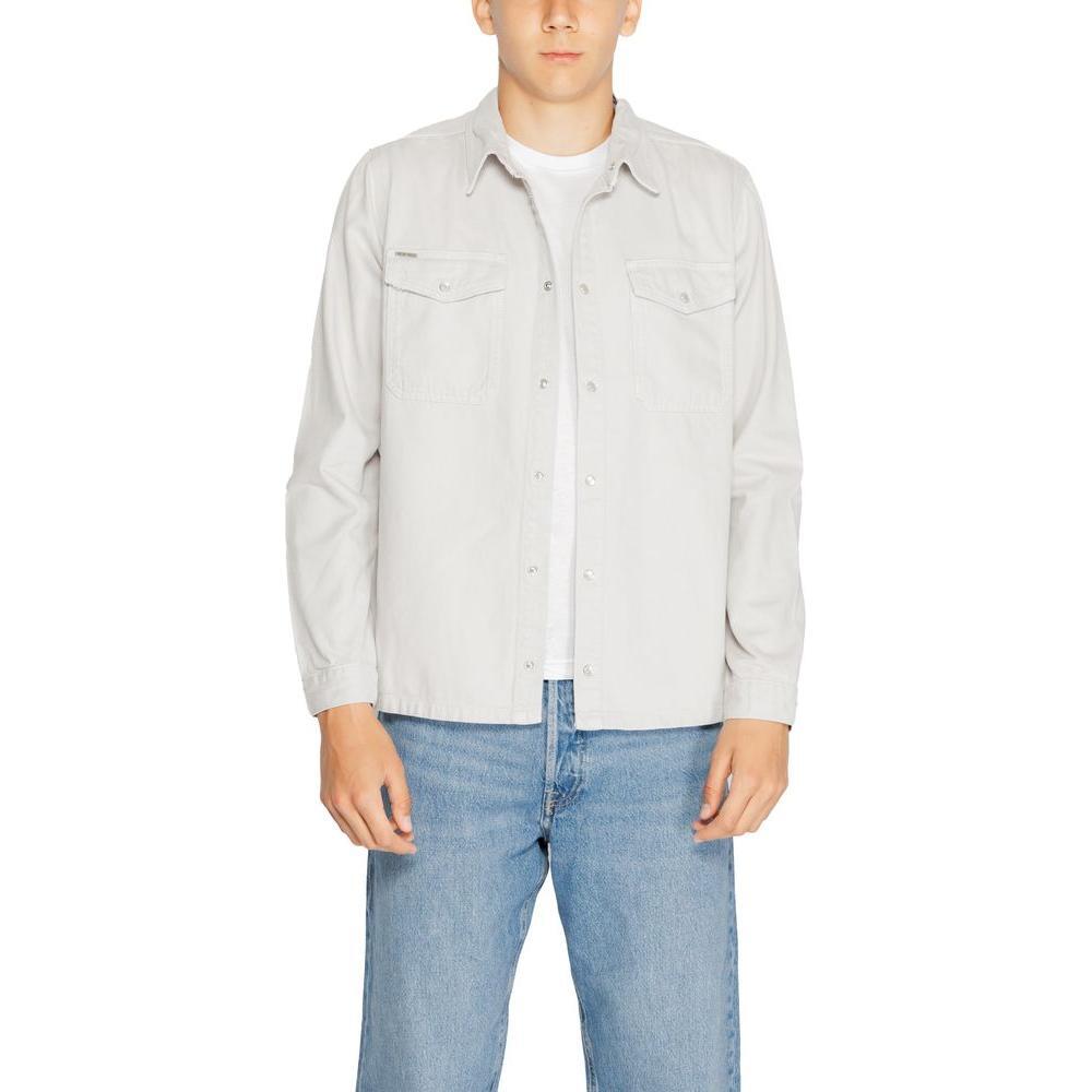 Antony Morato Gray Cotton Dress Shirt