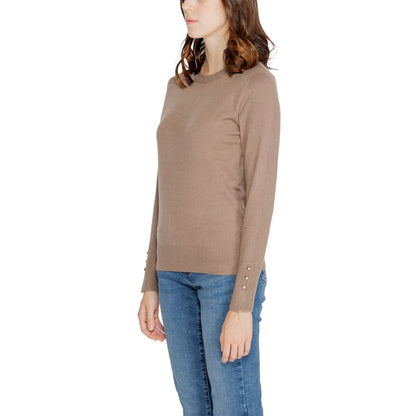 Jacqueline De Yong Beige Viscose Sweatshirt