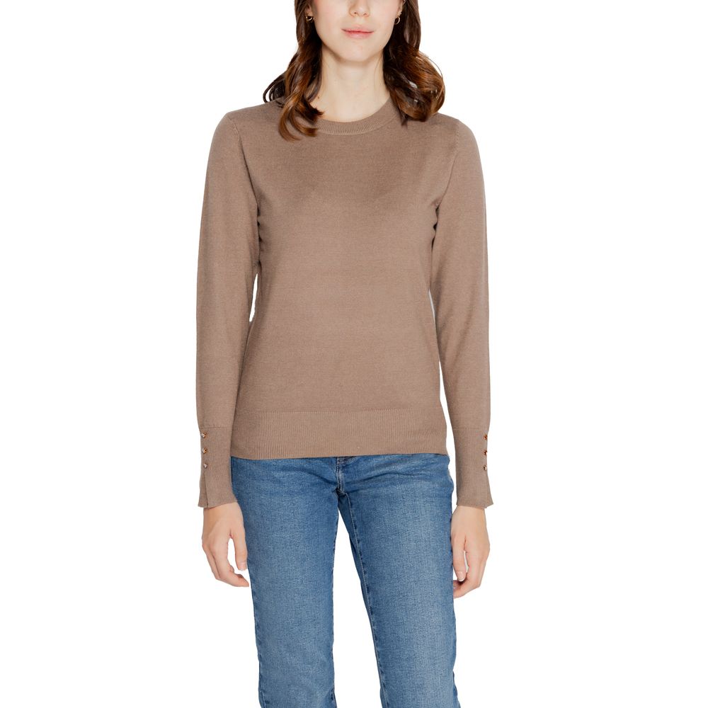 Jacqueline De Yong Beige Viscose Sweatshirt