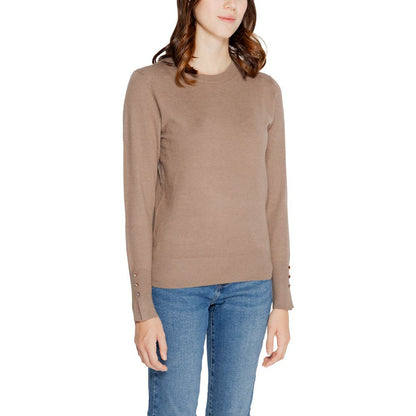 Jacqueline De Yong Beige Viscose Sweatshirt