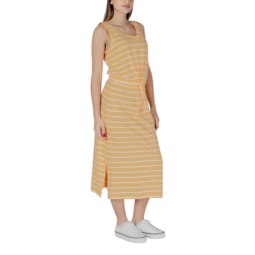 B.Young Yellow Cotton Long Dress