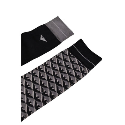 Emporio Armani Underwear Gray Cotton Socks