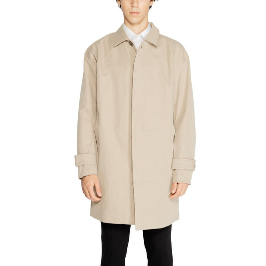Only & Sons Beige Polyester Trench Coat