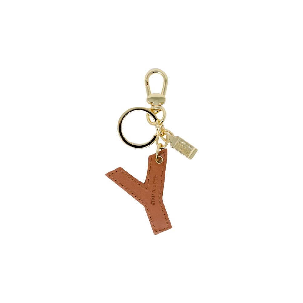 Alviero Martini Prima Classe Beige Artificial Leather Keychain