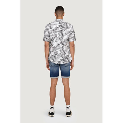 Only & Sons White Cotton Shortsleeve Shirt