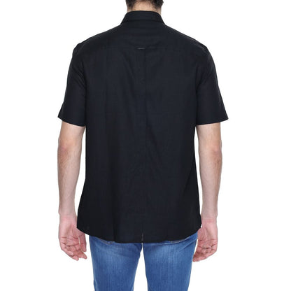 Antony Morato Black Linen Shortsleeve