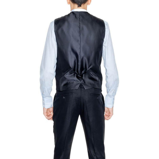 Antony Morato Black Linen Waistcoat