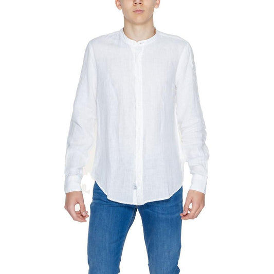 Blauer White Linen Shirt BL-13447600008-IT44 | S