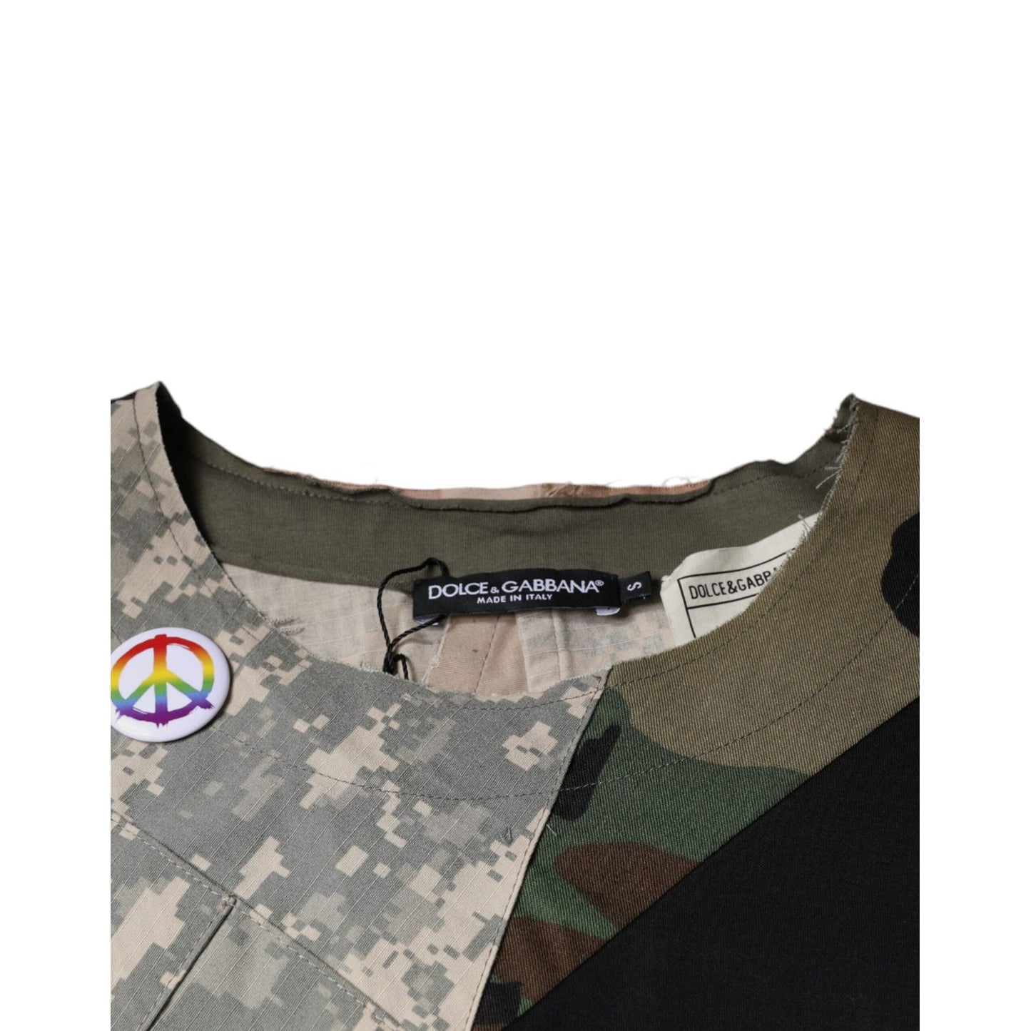 Dolce & Gabbana Multicolor Camouflage Cotton Round Neck T-shirt