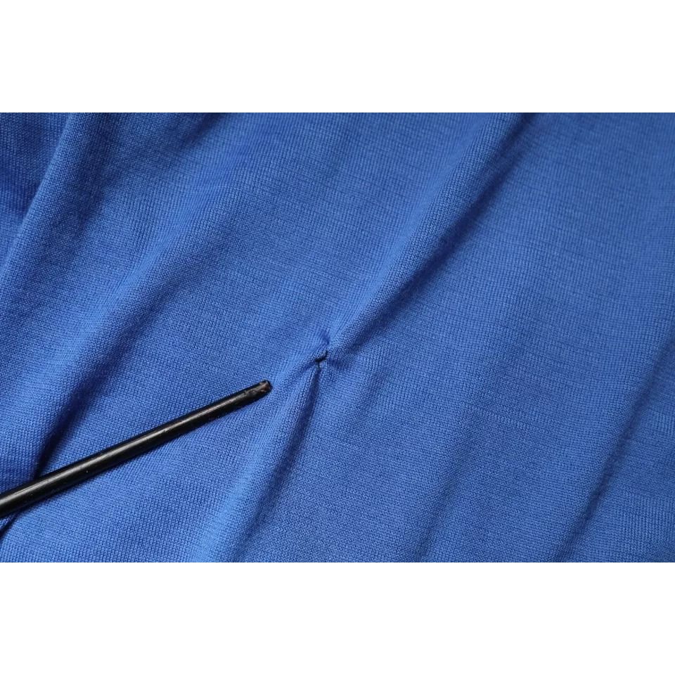 Dolce & Gabbana Blue Cashmere Short Sleeves Men Polo T-shirt