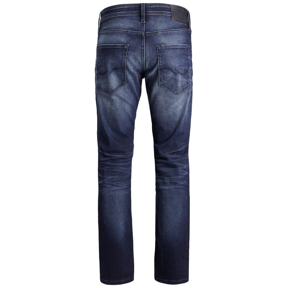 Jack Jones Blue Cotton Relaxed Fit Jeans