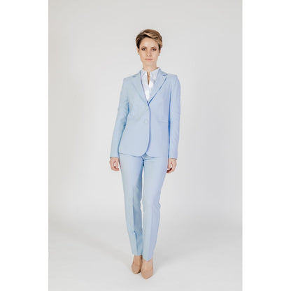 Sandro Ferrone Blue Polyester Pant