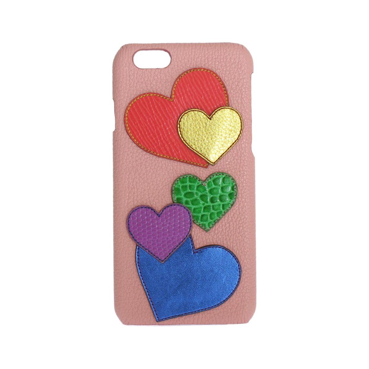 Dolce & Gabbana Pink Leather Heart Phone Cover SMY204