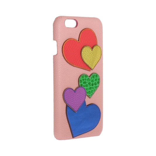 Dolce & Gabbana Pink Leather Heart Phone Cover SMY204