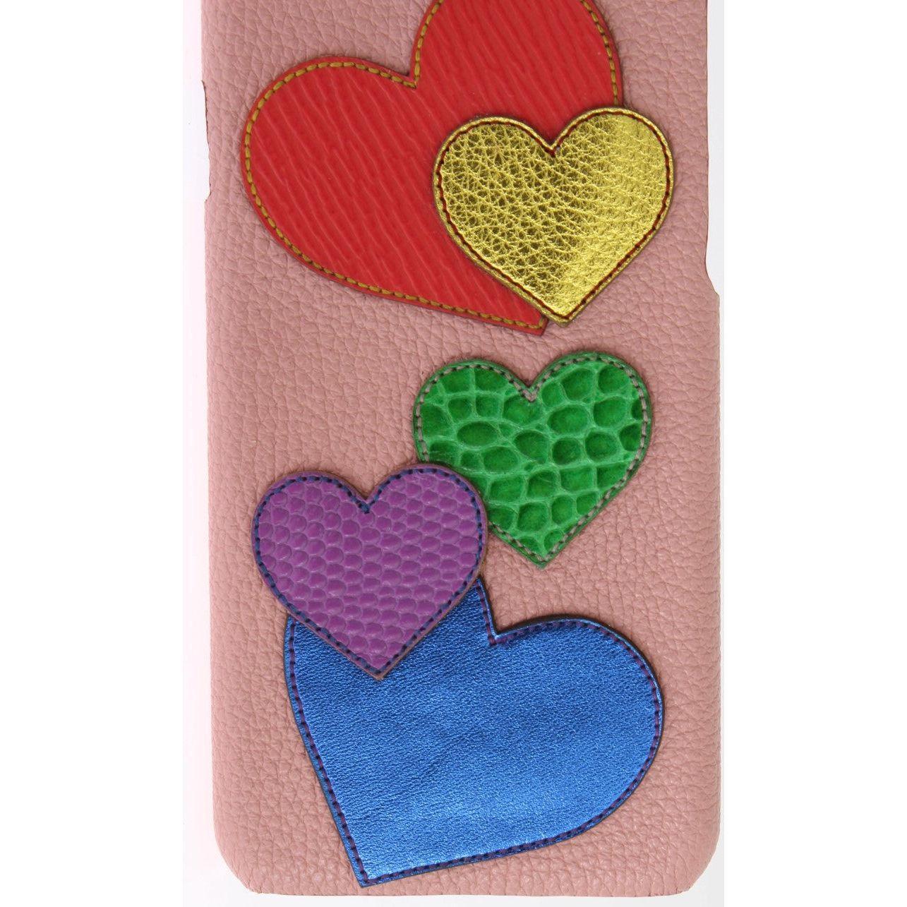 Dolce & Gabbana Pink Leather Heart Phone Cover SMY204