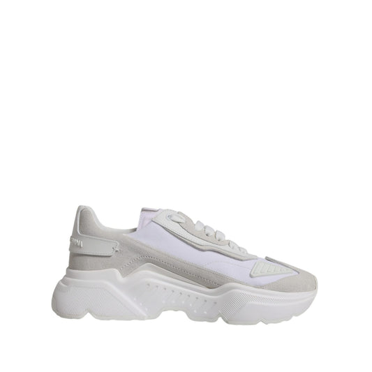 Dolce & Gabbana White Leather Daymaster Low Top Sneakers Shoes
