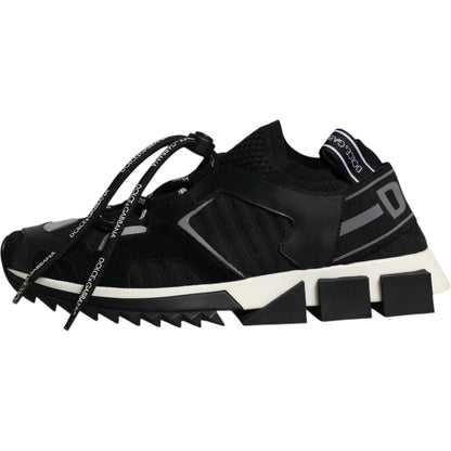 Dolce & Gabbana Black White Logo Sorrento Mens Sneakers Shoes
