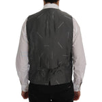 Dolce & Gabbana Gray STAFF Cotton Striped Vest SIG60352-1