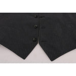 Dolce & Gabbana Gray STAFF Cotton Striped Vest SIG60352-1