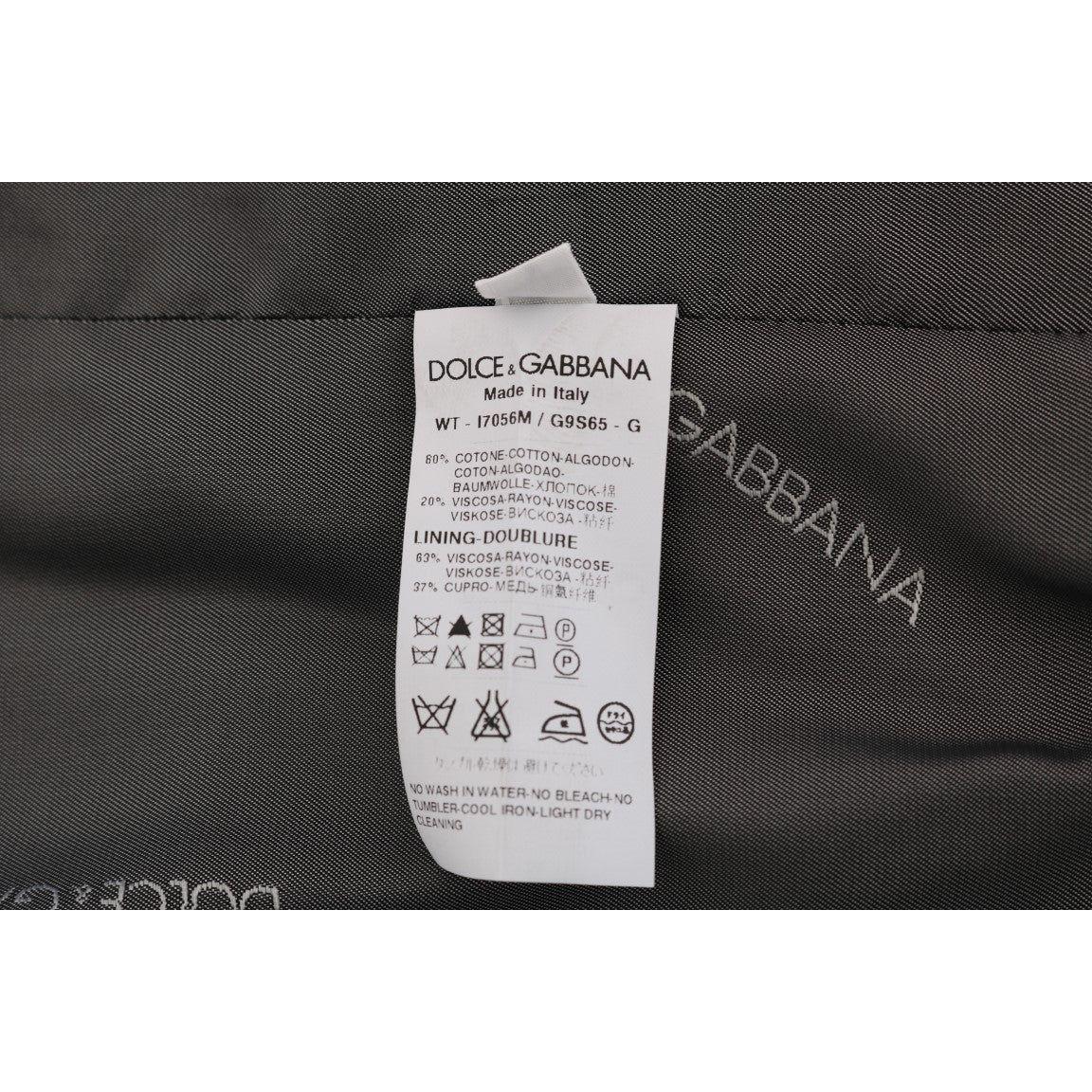 Dolce & Gabbana Gray STAFF Cotton Striped Vest SIG60352-1